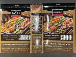 lot 11 image: 2 Mr. Bar-B-Q Signature Dual-Sided Non-Stick Grilling Sheets and a Mat