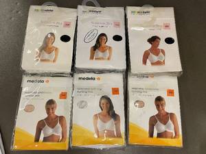 lot 22 image: Lot of 6 Medela Seamless Nursing Bras Assorted Sizes 36B 38B
