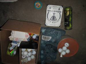 lot 74 image: Golf balls, billiard chalk, tennis ...