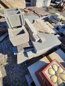 lot 38 image: Assorted Concrete Pavers and Stone Slabs