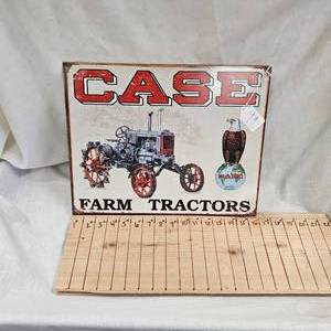 lot 99 image: 16x12 Case Farm Tractors Metal Sign