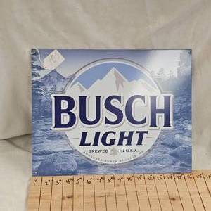 lot 105 image: 16x12 Busch Light Metal Sign