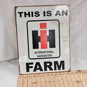 lot 116 image: 16x12 IH Farm Metal Sign