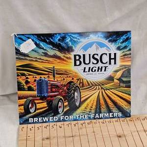 lot 124 image: 16x12 Busch Light Metal SIgn