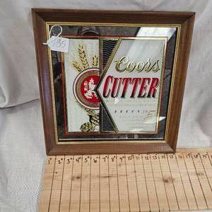 lot 135 image: 15x15 Coors Cutter Mirrored Sign