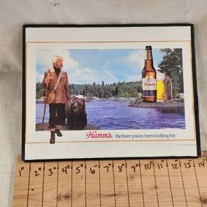 lot 137 image: 13x10 Hamms Beer Sign