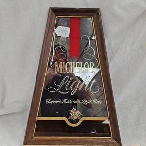 lot 144 image: 20x7x14 Michelob Light Mirrored Light