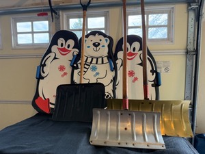 lot 149A image: Snow Fun Lot with Sleds & Snow Shovels