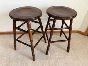 lot 141 image: Wooden Stools