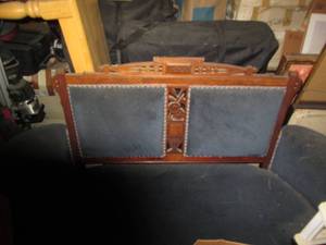 lot 89 image: Intricately carved antique wood lov...