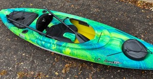 lot 5 image: Ram Ultra Durable Premium Pelican Kayak with Paddles.