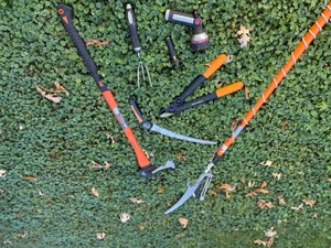 lot 83 image: Pull Saw, Ax & Other Garden Items