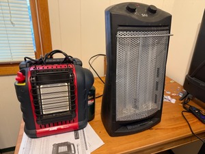 lot 100 image: Heaters--Mr. Heater Propane MH98X & SAI Model DF1511