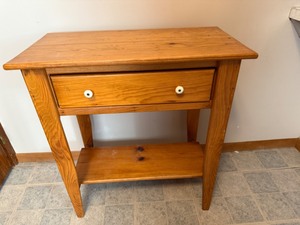 lot 39 image: Pine Wooden Drawer Cabinet with Drawer