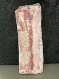 lot 1 image: 44 Lb Frozen Bone-In Pork Loin 18 Trimmed, USDA Inspected