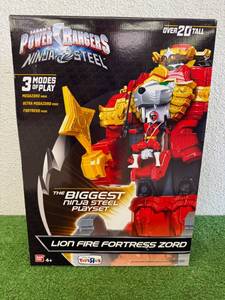 lot 2 image: Power Rangers Ninja Steel Lion Fire Fortress Zord