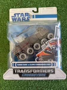 lot 5 image: Star Wars Transformers Crossovers Turbo Tank to Clone Commander Cody