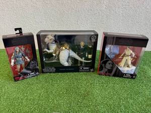 lot 25 image: Star Wars The Black Series Han Solo and Tauntaun, Rev & Captain Cassian Andor