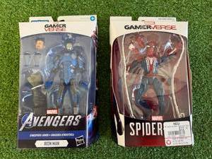 lot 162 image: Marvel Gamer Verse Iron Man & Spider Man