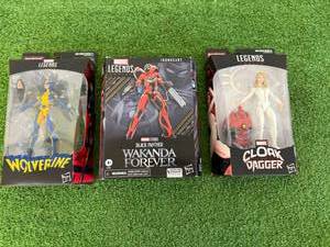 lot 186 image: Marvel Legends Wolverine, Ironheart & Cloak & Dagger