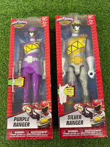 lot 243 image: Power Rangers Purple & Silver Rangers 12 Tall