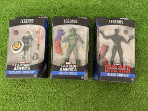 lot 255 image: Marvel Legends Captain America Figures