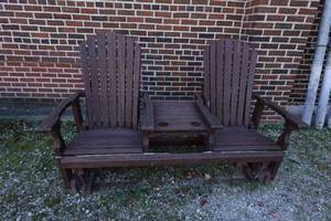 lot 1B image: Adirondack Double Seated Outdoor Chair