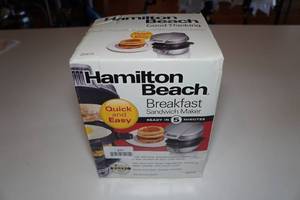lot 477 image: Hamilton Beach Breakfast Sandwich Maker