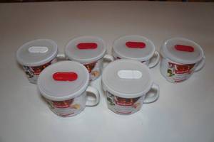 lot 489 image: 6 Goodcook Stoneware Soup Mugs