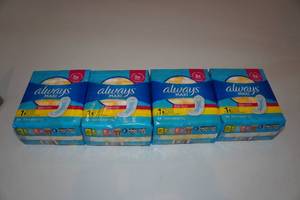 lot 527 image: 4 24-Packs Always Maxi Pads - Regular