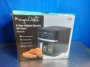 lot 39 image: MegaChef 8 Liter Digital Electric Air Fryer.