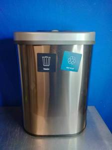 lot 48 image: Dual Compartment Motion Sensor Trash Can 13.2 Gallon