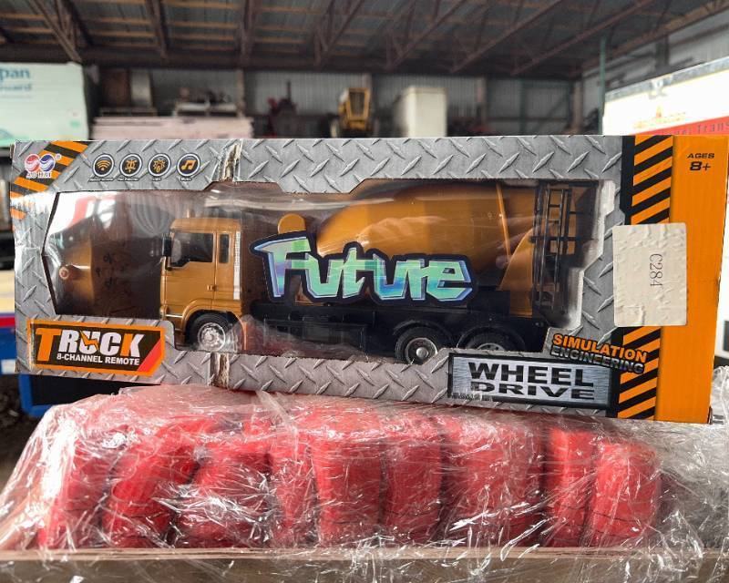 lot 9671 image: FUTURE Remote Control Cement Mixer Toy Truck