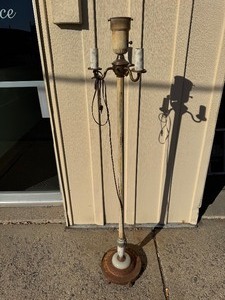 Torchiere Mogul Cast Iron 3 Arm Floor Lamp