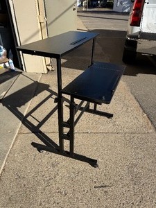 lot 8 image: Adjustable Laptop Desk On Wheels