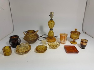 lot 16 image: Lot of Amber Colored Glass