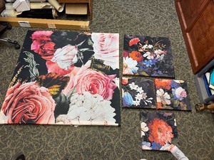 lot 39 image: Lot of Floral Wall Art