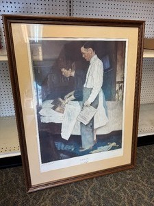lot 43 image: Norman Rockwell Framed Print Freedom From Fear