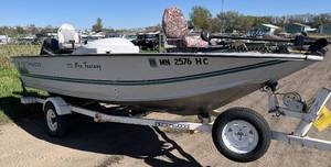 lot 1 image: 1996 Northwoods 170 Pro Tourney with 75HP 2 stroke and Northwood Trailer.
