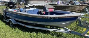 lot 4 image: 1993 Alumacraft Classic Deluxe 16 with Merc 40hp 2 stroke and Spartan Trailer