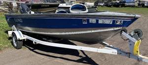 1990 Lund 1600 Stinger 16’ tiller with 2008 Yamaha 50hp 2 stroke with power trim and tilt and EZ Loader roller trailer.