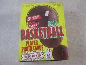 lot 10 image: (BSB) Box of 36 Packs of Fleer 1990...