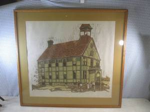 lot 24 image: (FS) Vintage Framed Signed and Numb...