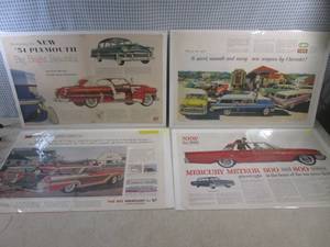 lot 26 image: (EC1) 4 Vintage Full 2-Page Car Mag...