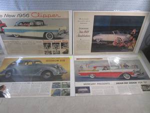 lot 27 image: (EC1) 4 Vintage Full 2-Page Car Mag...