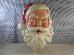 lot 95 image: (FS) Vintage Santa Claus Blow Mold ...