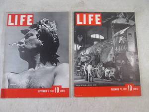 lot 110 image: (CNTR) 2 - 1937 Life Magazines...