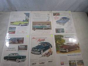 lot 113 image: (EC1) 10 Vintage Magazine Car Ads S...