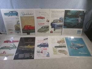 lot 114 image: (EC1) 10 Vintage Magazine Car Ads S...