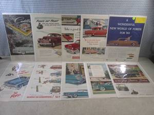 lot 116 image: (EC1) 10 Vintage Magazine Car Ads S...
